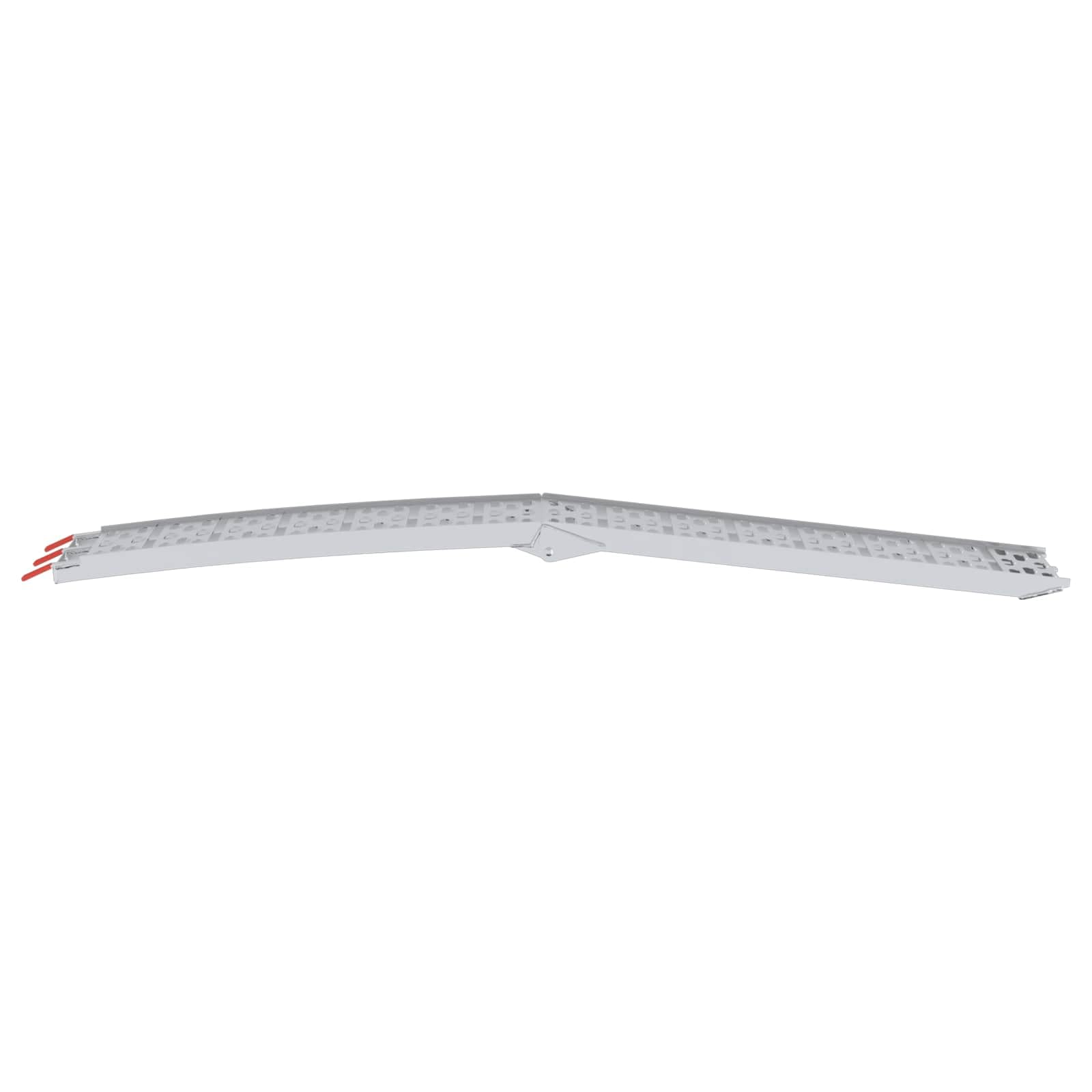 Zestaw 2 składanych ramp motocyklowych z aluminium, 222 cm, składana rampa najazdowa do motocykla, skutera, quada, nośność 340 kg, antypoślizgowa, srebrna