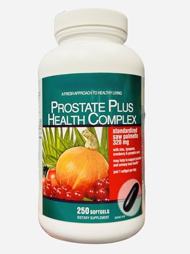 TRU_Natures Plus Health Complex, Saw Palmetto 320mg with Zinc, Lycopene, Cranberry & Pumpkin Seed, 250 Softgels;1 Pack Comes with Thank You Sticker