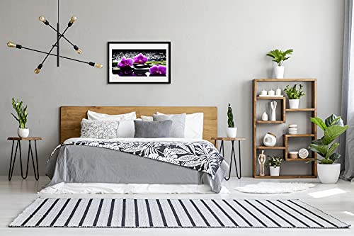 Affiche avec cadre image orchidée pour habiller un mur vide sans effort