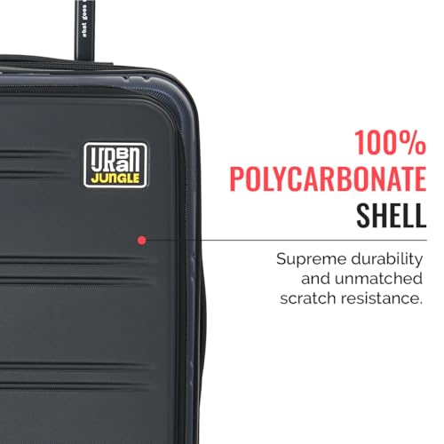 Image of Urban Jungle by Safari Hold-All Premium Top-Open Trolley Bag Set of 2, Cabin & Medium Luggage, Hardside Polycarbonate Suitcase with 8 Silent Wheels and TSA Lock (Navy)