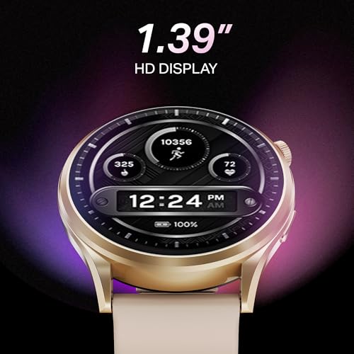 Image of boAt Lunar Discovery Pro, 1.39 inch Display, Premium Metal Build, Round Dial, Emergency SOS, Functional Crown, Multiple Sports Modes, HR,SpO2 & Sleep Tracking, Smart Watch for Men & Women (Cherry Blossom)