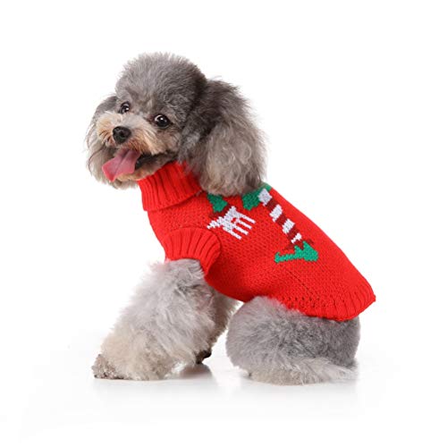 Roupa de Natal para animais de estimação Suéter com padrão de palhaço adorável cachorro traje quente