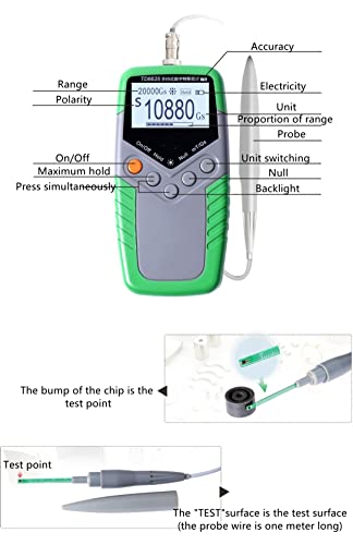 Image of Handheld Gauss /Tesla Meter - High Precision 0-2400mT (24000Gs) Magnetic Field Tester with Probe, 4-Digit LCD & One-Touch Conversion for Industrial, Motors, Speakers & Permanent Magnets