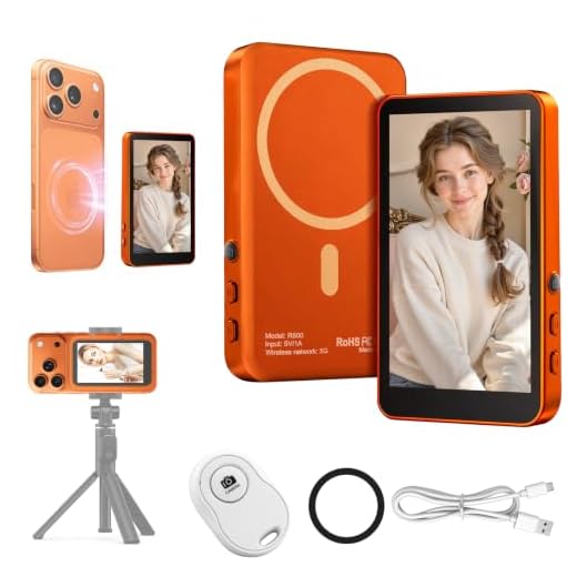 Magnetic Vlog Selfie Monitor for Phones