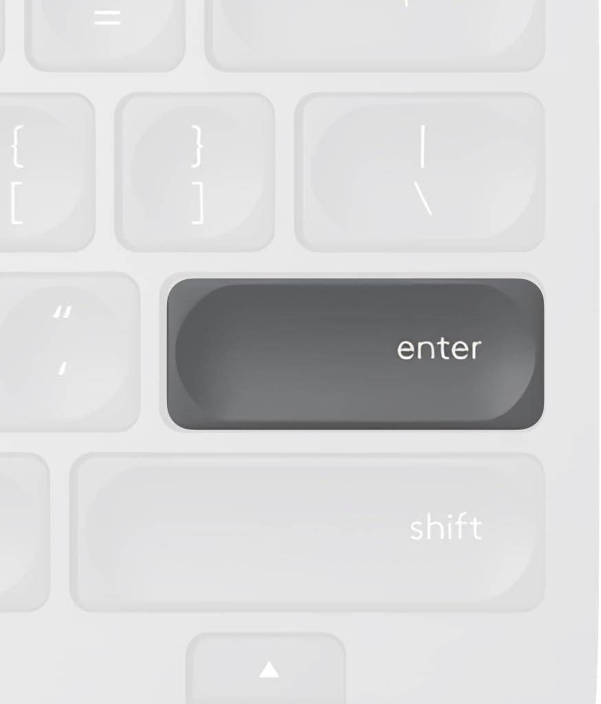 Single Keycap for Logitech Keyboard Craft/MX Keys S/MX Keys Mini/MX Keys S for MAC/MX Keys Mini for MAC (Black/Graphite, [Enter] Key for MX Keys Mini)