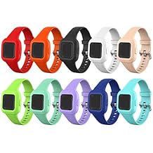 FitTurn Band Compatible with Garmin vivofit jr. 3 Bands Kids Replacement Accessory Soft Silicone Band 130-175mm Size for vivofit jr 3 Fitness Tracker Ages 4+ for Kids Wristbands TenColors
