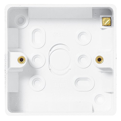 Preisvergleich Produktbild Bulk Hardware BH02625 Geformte Lichtschalter-Aufputzdose, Weiß