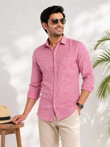 Image of Men's Khadi Cotton Regular Fit Shirt | Full Sleeve Breathable Casual & Office Wear Shirt for Men