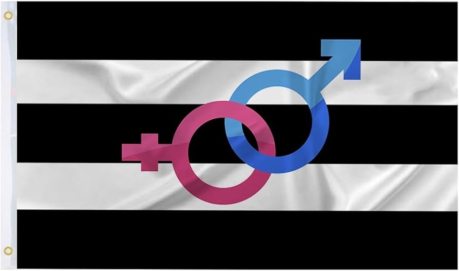 Amazon.com : Black&White Stripe Heterosexual Pride 3X5 Ft flag With Grommets,Straight Ally Banner Sign For Indoor Outdoor Decoration : Patio, Lawn & Garden