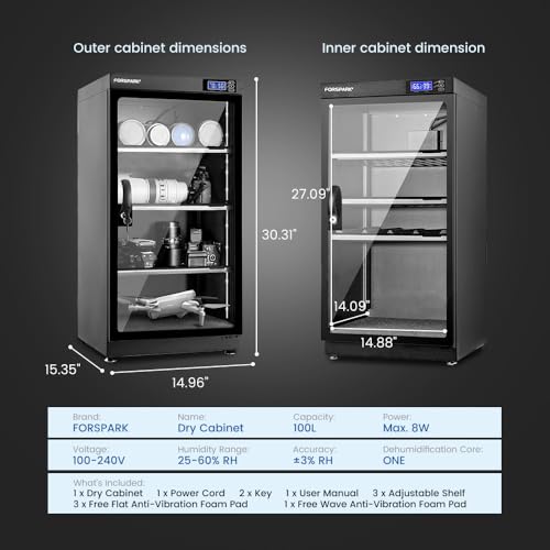 FORSPARK 100L Camera Dry Cabinet
