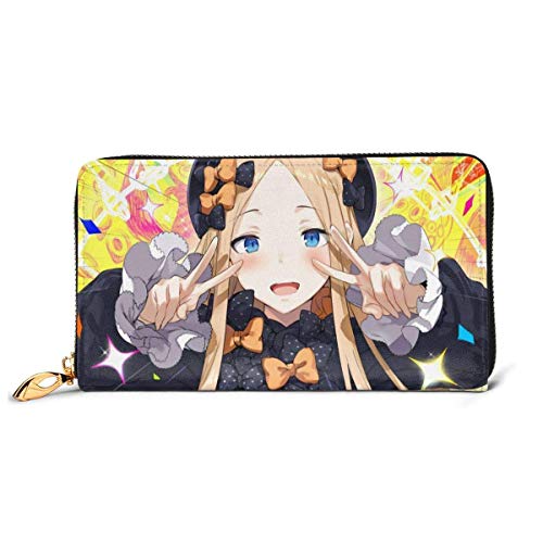 Preisvergleich Produktbild KJKT Abigail Williams Brieftasche Echtes Leder Reißverschluss Geldbörse Münztasche um Kartenhalter Organizer Clutch Große Kapazität Tasche für Männer Frauen