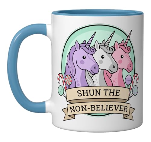 Taza de cerámica Azul/Blanco con texto sarcástico miniatura 1