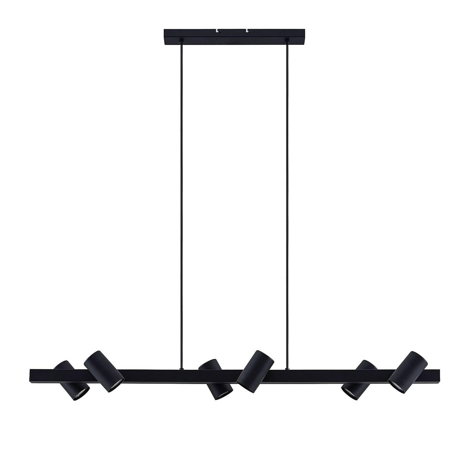 Lindby Ceiling Light Savoli dimmable (Modern) in Black Made of Metal for e.g. Living Room & Dining (6 Light Sources, GU10) from Pendant Lighting lamp Hanging Ceiling