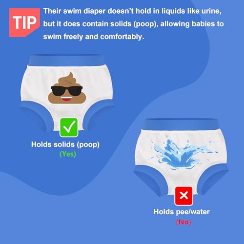 Image of BIG ELEPHANT Baby Swim Diapers 3-Pack, Reusable Swimming Diapers