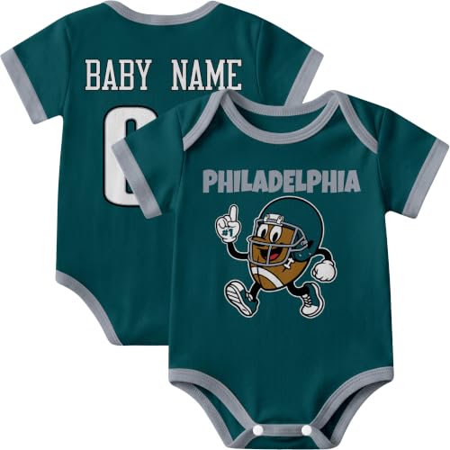 Image of KREDE Baby Clothes Custom Short Sleeves for Baby Boy Gifts | Custom Bodysuit with Number Name Gifts for Baby