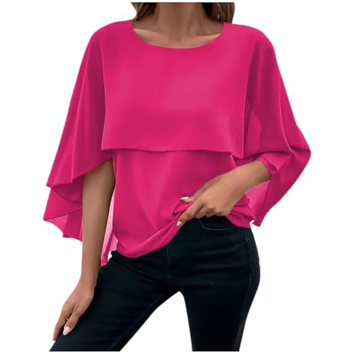 Camisetas Manga Corta Mujer,Mis Pedidos Camiseta Mujer Verano Tops Cortos con Cuello Redondo Blusa Capa Casual Color Sólido Cómodo Blusas Elegante de Gasa Moda Cómoda para Diario Fiesta Playa