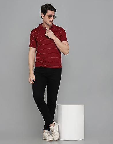 Image of INKKR Striped Polo Neck T-Shirt Dora Combo