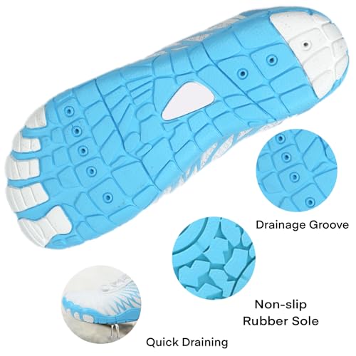 Image of Hike Barefoot Shoes for Women Men with Wide Toe Box, Healthy & Non-Slip Breathable Barefoot Water Shoes Beach Pool Aqua Swim Surf Hiking Walking Shoes