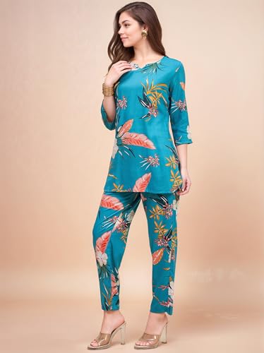 Image of RICHIK Women's Co-ord Set|Kurta Set for Women|Printed Kurta with Pant|Co-ord Set