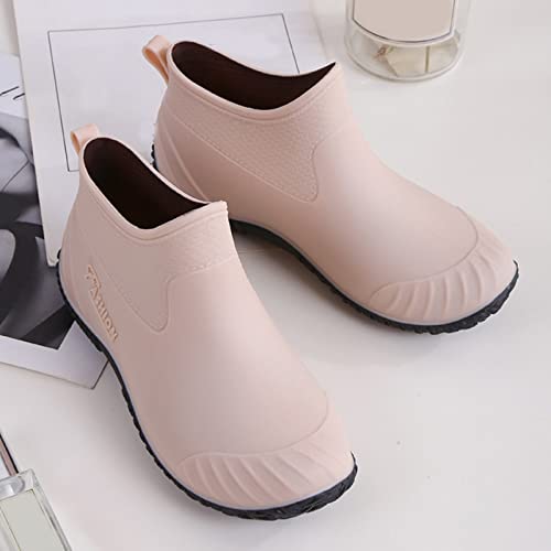 Lainuyoah Botas de chuva de panturrilha larga para mulheres, plus size, para trabalho, jardim, borra
