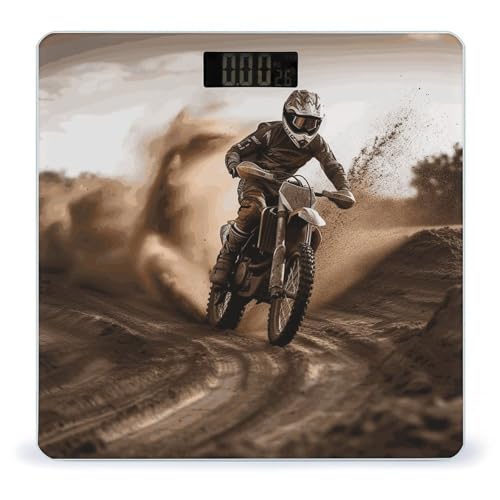 Báscula digital de baño con pantalla LCD brillante