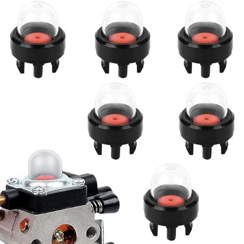 Primer Pumpe, 6 Stück Primer Bulb, Vergaser Primer Pumpe, Kraftstoffpumpe Vergaser, Snap in Primer Bulb Pump, für Rasenmäher, Kettensägen, Gebläse und Trimmer