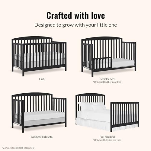 Image of Dream On Me Odelle 5-in-1 Convertible Full Size Baby Crib, GREENGUARD Gold