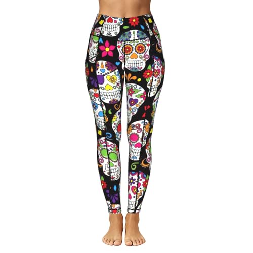 Leggings de gimnasio con estampado de calaveras llenos de energía 2