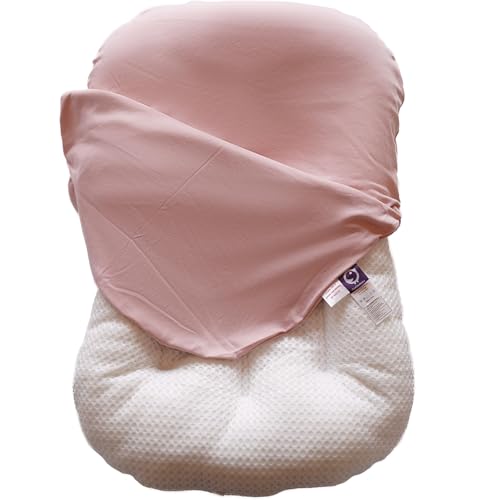 Image of Infant Lounger, Baby Nest Cover for Baby Girls & Boys, Newborn Essentials for Baby 0-12 Months, 100% Cotton Breathable (Mistyrose)