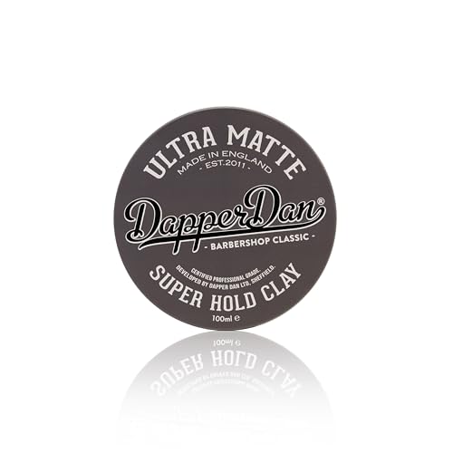 Dapper Dan Ultra Matte Hair Clay Super Hold Long Lasting Clay with Immediate Grip Easy Application Hair Styling Clay For Men Gently Fragranced 1 x 100ml