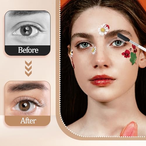 cobee 2 peças de ferramenta separadora de cílios, pente de sobrancelha com dentes de metal, ferramen