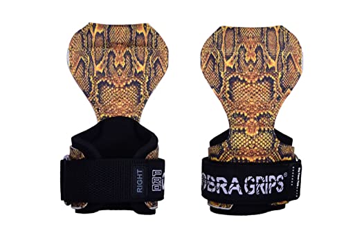 Image of Cobra Grips Weight Lifting Gloves with Adjustable Neoprene Padded Wrist Wraps - Heavy Duty Alternative to Power Lifting Hooks for Deadlifts