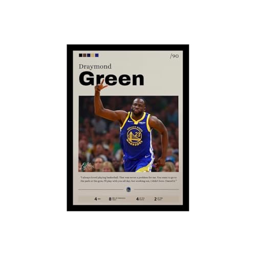 Image of BLINKART Draymond Green | Nba Basketball Player | Synthetic Wood Photo Framed Wall Hanging Poster Room & Office Bedroom Living Boys And Girl Room Home Wall Hanging | 13x10 Inches