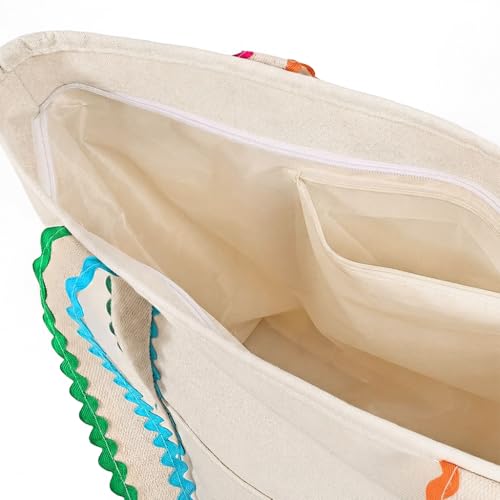 Bolso Tote de Algodón Grande con Estuche Aspire Natural miniatura 5