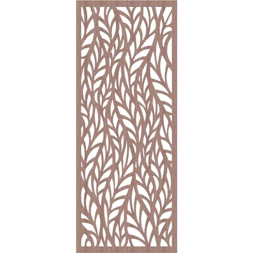 Image of 23 3 /8 inchW x 59 3 /8 inchH x 3 /8 inchT Ortonville Decorative Fretwork Wood Wall Panels, Walnut
