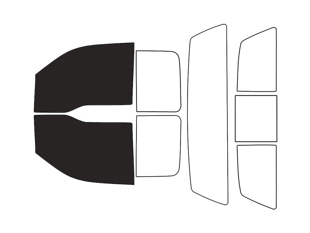 Rvinyl Window Tint Kit Compatible with Ford F-150 2004-2008 (2 Door Supercab) - Front Precut Kit - 20%