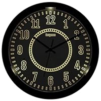 Night Light LED Wall Clock Glow in The Dark 12.8 Inch Silent Lighted up Adjustable Brightness Battery Operated Wall Clock for Living Room Kitchen Kid's&Elderly Room(Date)