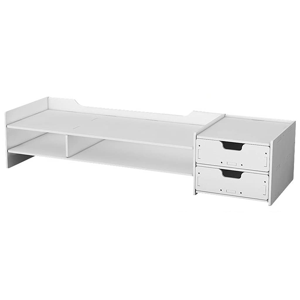 Support de PC moniteur blanc pour libérer l'espace et surélever l'écran