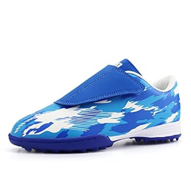 AMAZON - brooman Kids Indoor Turf Soccer Shoes Girls Boys Football Shoes (3,Blue)