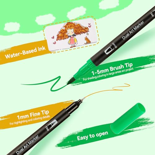 Dual Tip Markers 12 Colors - Use Code 27H66UGR for Savings - Image 4