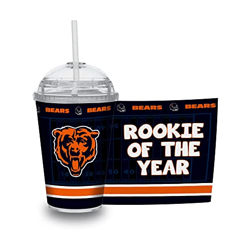 Image of Rico Industries NFL Football Rookie of The Year 12oz Acrylic Tumbler, Youth Tumbler with Swirly Straw
