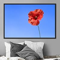 Framed Canvas Wall Art Bright Flowers Closeup Colorful Cool Floral Multicolor Petal Photography Realism Romantics - 16x24 inches