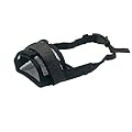 YAODHAOD Nylon Mesh Breathable Dog Mouth Cover, Quick Fit Dog Muzzle with Adjustable Straps?Pet Mouth Cover, to Prevent Biting and Screaming to Prevent Accidental Eating (M, black)