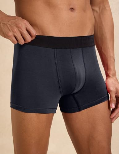 Image of Super Combed Cotton Regular Fit Solid Antibacterial Trunks with No Marks Waistband (Pack of 3)