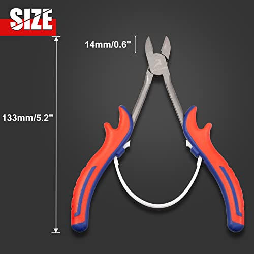 Gold Deer 6" Long Reach Diagonal Cutters Diagonal Cutting Pliers Small Wire Cutters Mini Side Cutters Diagonal Pliers Long Reach Plier For Hard To Reach Narrow Space, Carbon Steel With Teflon Finish #TOP6