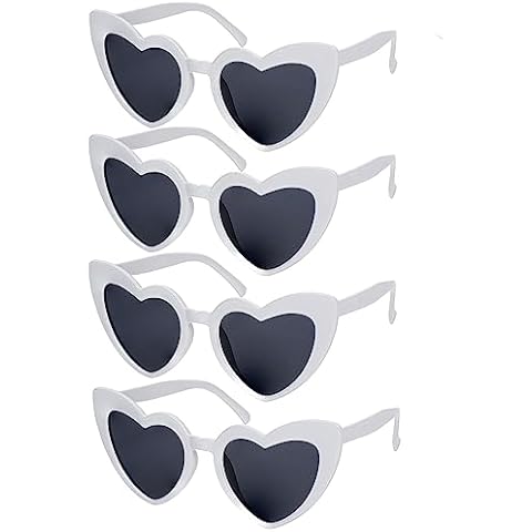 4 Pack Vintage Heart Shaped Sunglasses Cover