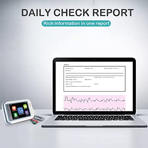 Wellue Heart Monitor, Portable Bluetooth Heart Health Tracker, Wireless Detection Device with Heart Rate Tracking Function, Used for Home Health Care, Free APP for iOS Android Phone & PC Software - Thumbnail 7