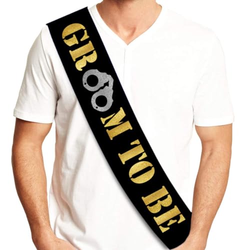Sterling James Co. Groom To Be Sash - Bachelor Party Supplies - Wedding Party Accessories - Groom's Party - Wedding Gifts for Men - Bachelor Party Decorations - Groomsman Gift