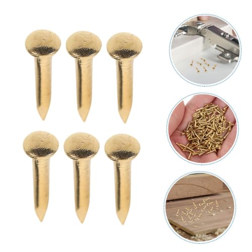 100 piezas Clavos de Cobre para Proyectos Clavos Redondos de Latón para Muebles Fijación Colgado de Cuadros y Accesorios de Ferretería miniatura 2