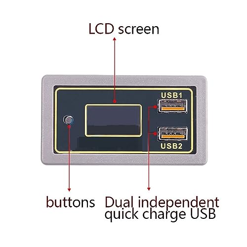 Testeur de capacité de batterie plomb lithium 6-30V voltmètre ampèremètre USB